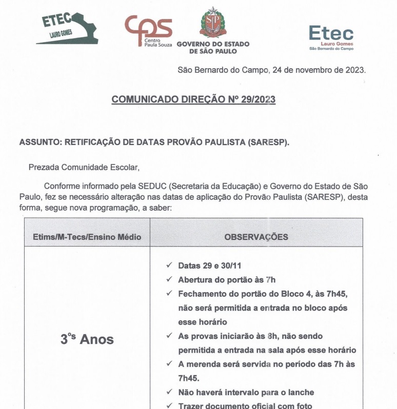 Apresentações TCC 3° ETIM Edificações ETEC SJRP