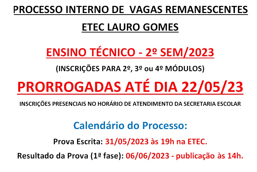 Calendário ETEC 2023: Cronograma Completo de Inscrições e Provas